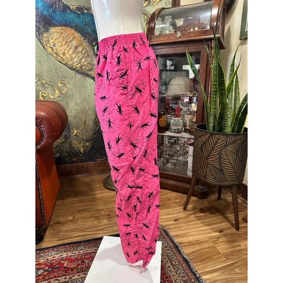 Gecko Hawaii Pink Gecko Print Beach Pants Large Y2K - Picture 5 of 15